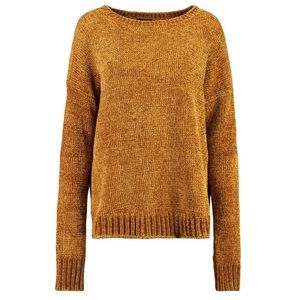 Boohoo Chenille Mustard Sweater
